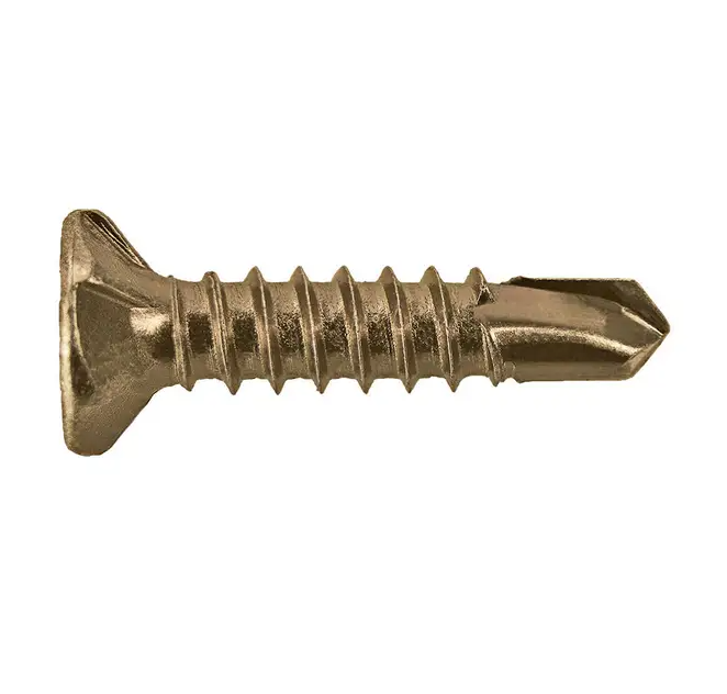 SCREW SDM CSK RIBBED ZINC 10-16 X 40 ( VILLA) 